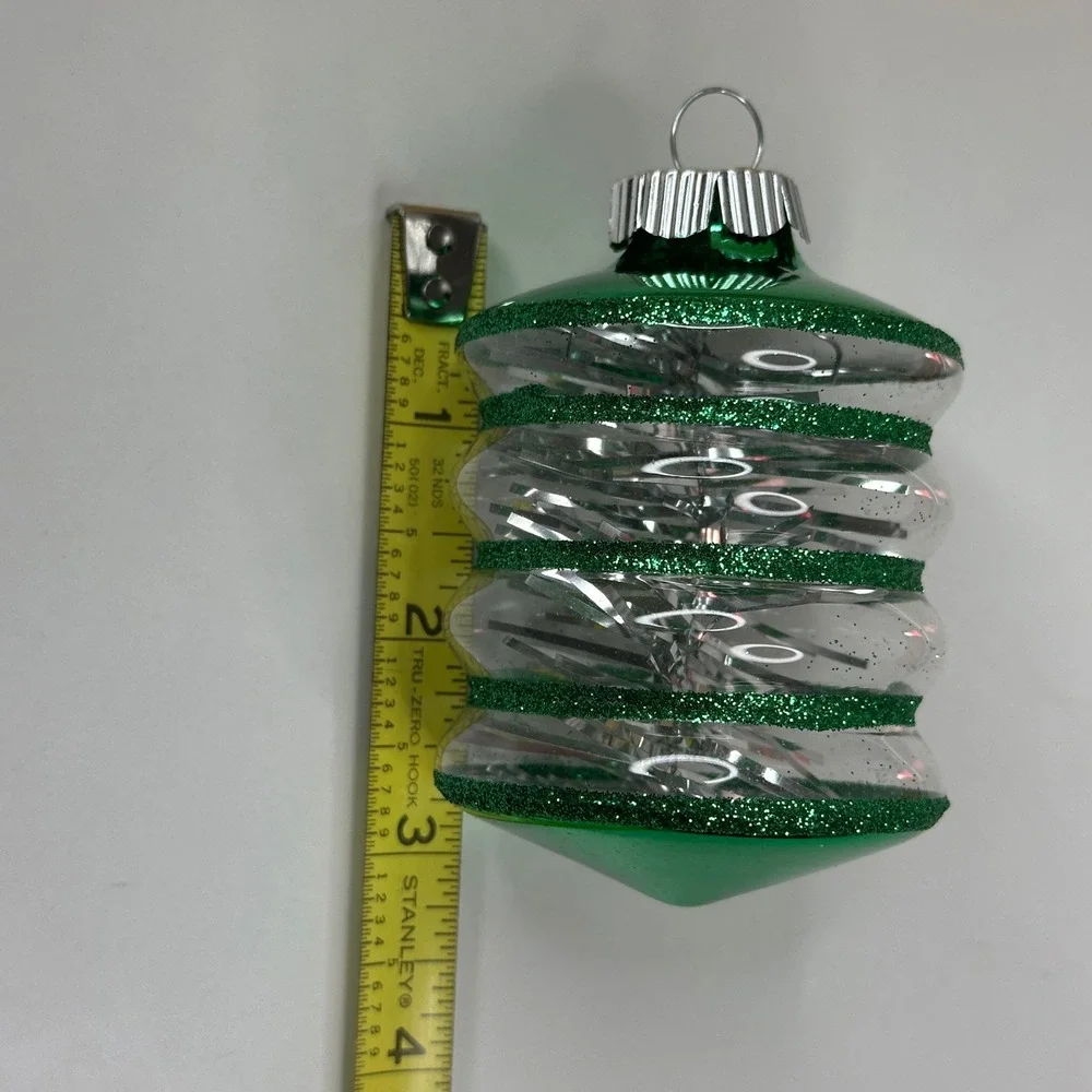 Shiny Brite Christopher Radko Set of 6 Vintage Lantern Glass Christmas Ornaments